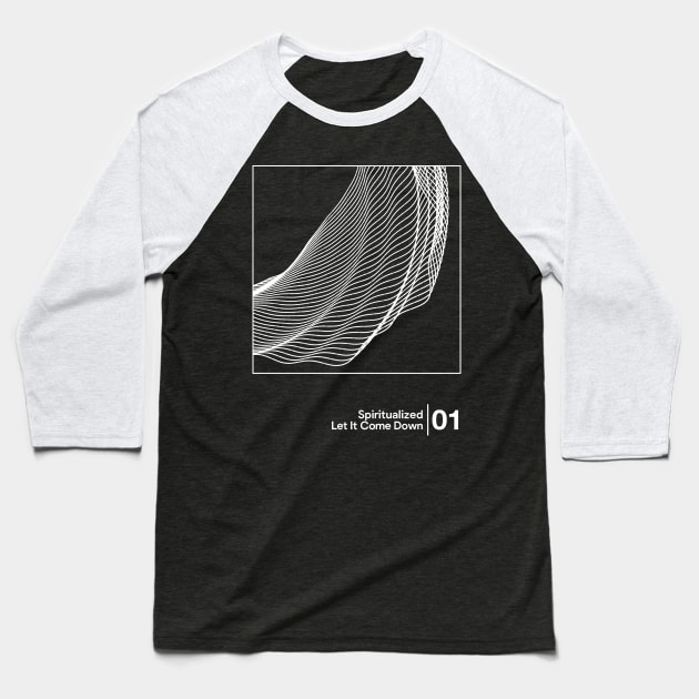 Let It Come Down / Minimal Style Graphic Artwork Design Baseball T-Shirt by saudade